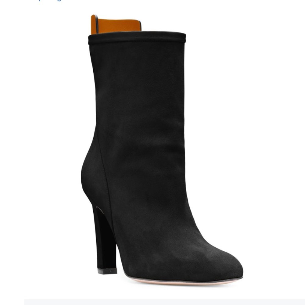 Stuart Weitzman 'Brooks' Black Suede Bootie